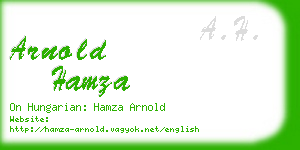 arnold hamza business card